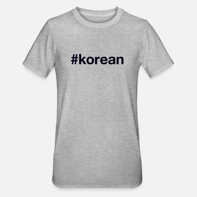 Corée Coréenne - T-shirt polycoton Unisexe - gris chiné