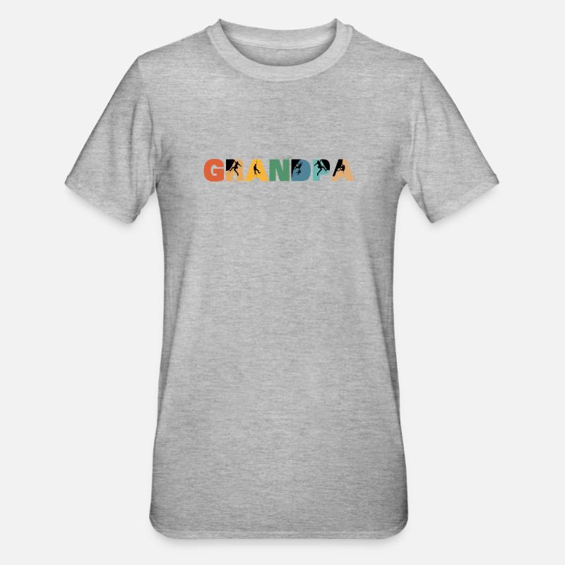 Grimpeur Papi Alpiniste Papi - T-shirt polycoton Unisexe - gris chiné