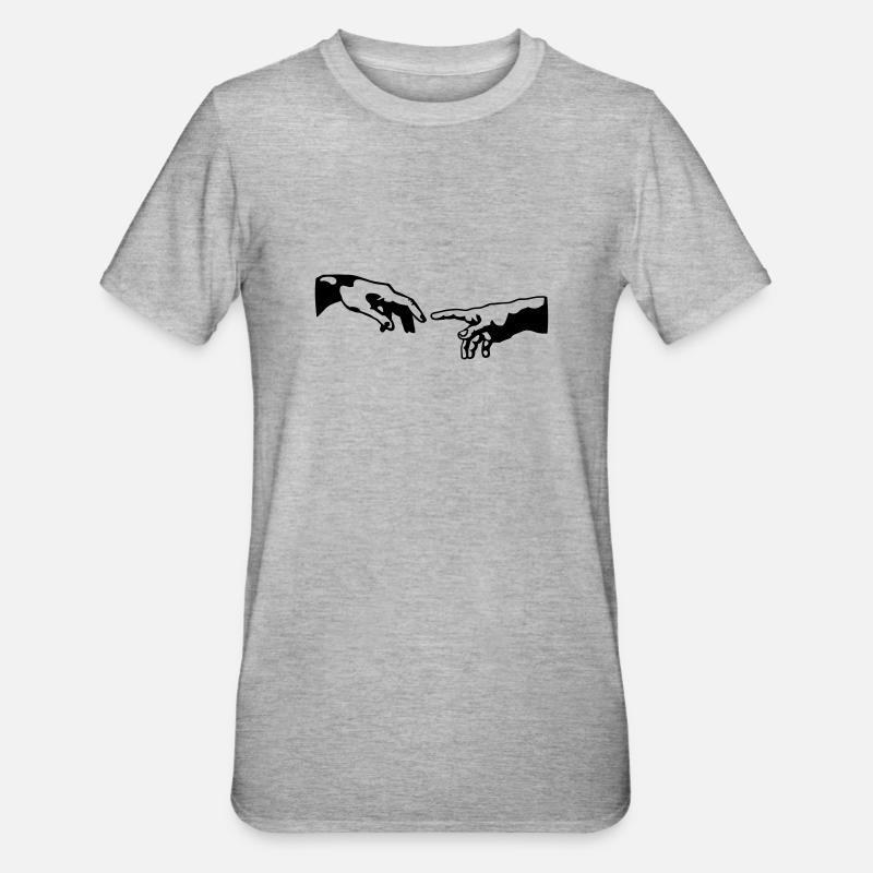 main de dieu - T-shirt polycoton Unisexe - gris chiné