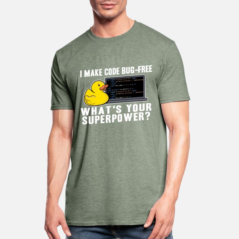 Programmeurs Canard Programmation Debugging Drôle T-shirt polycoton Unisexe