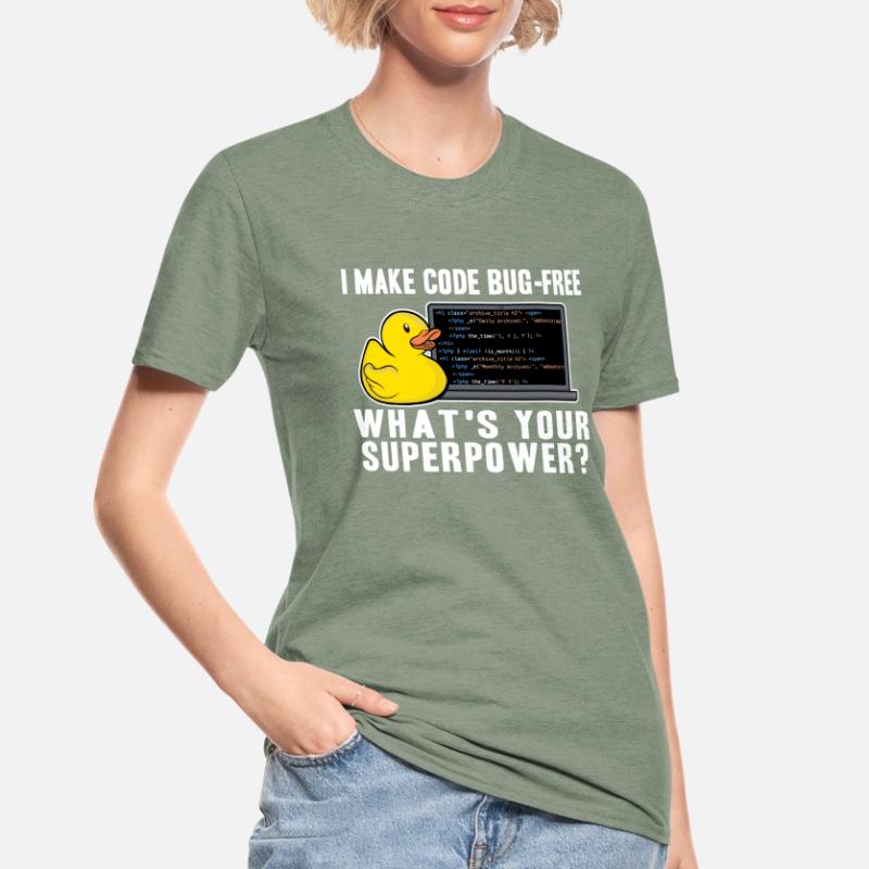 Programmeurs Canard Programmation Debugging Drôle T-shirt polycoton Unisexe