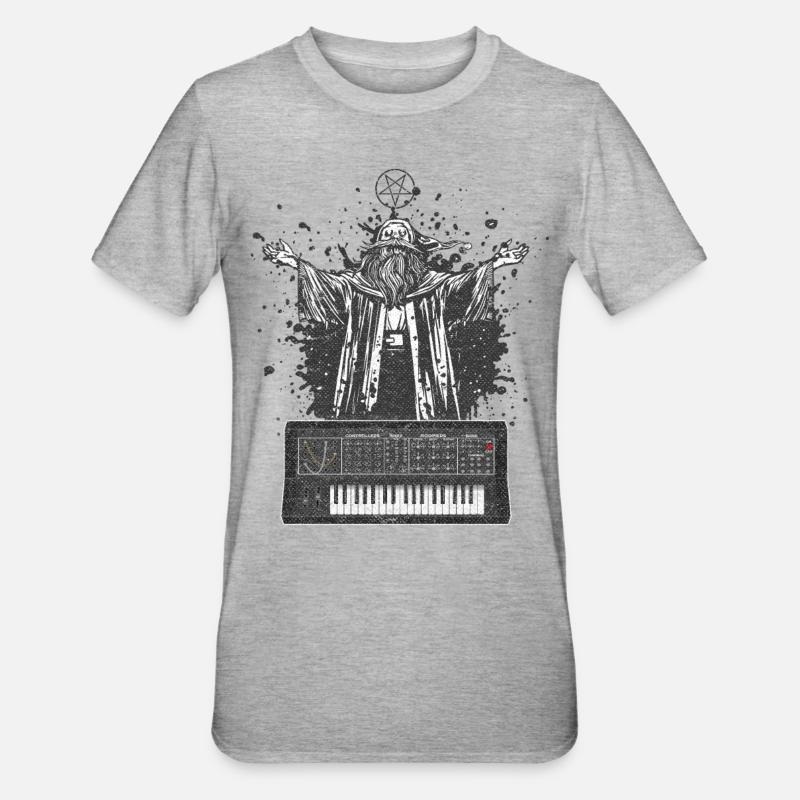 Synthesizer cadeau Synth Analog Modular Satan - T-shirt polycoton Unisexe - gris chiné