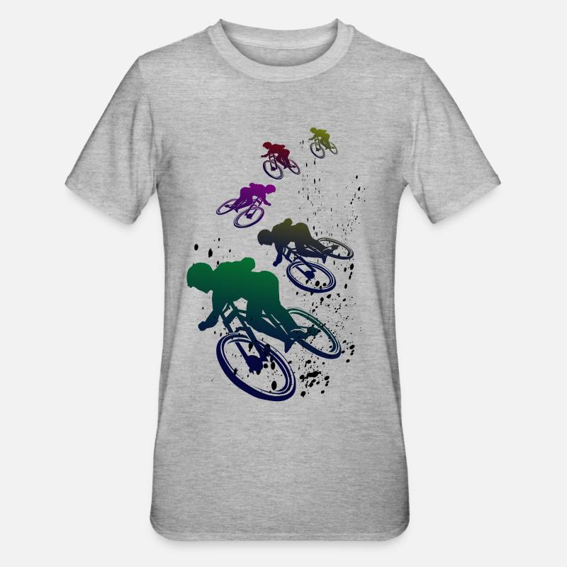 VTT vtt vtt descente - T-shirt polycoton Unisexe - gris chiné