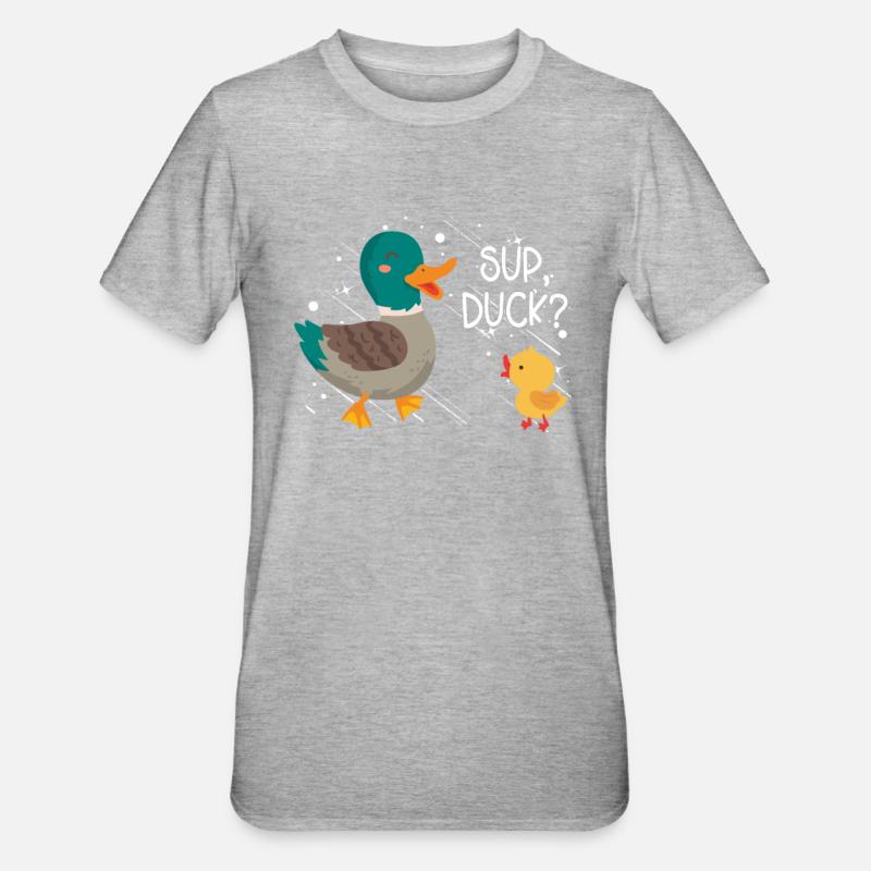 Super canard? - T-shirt polycoton Unisexe - gris chiné