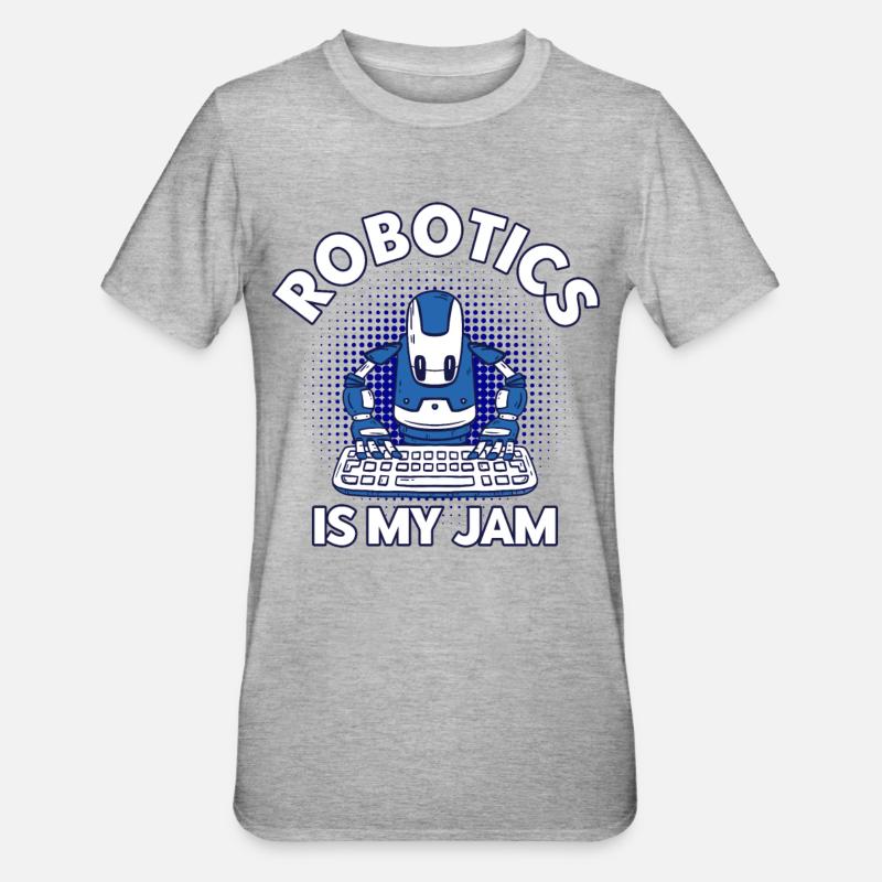 Robotics Engineer Engineer Teacher Technology - Unisex Polycotton T-Shirt - heather grey