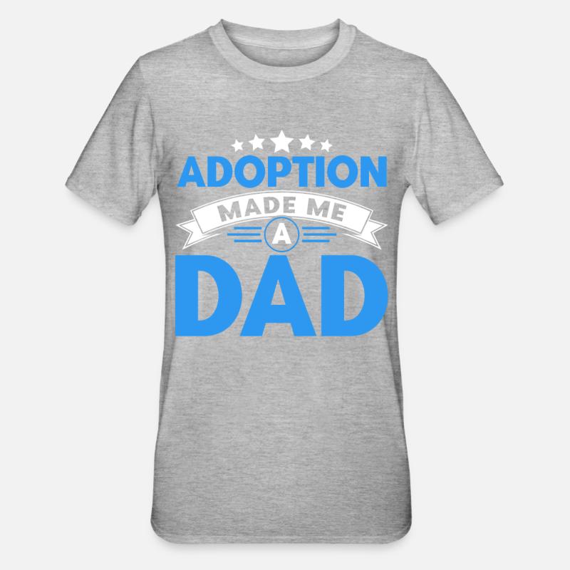 Adoption Adoptiveltern Pflegeeltern Geschenk - Unisex Polycotton T-Shirt - Grau meliert