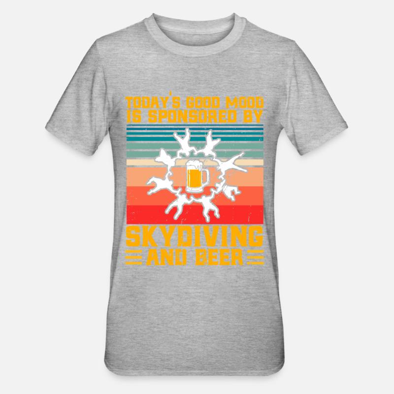 Skydive Skydiver Skydiving Gift - Unisex Polycotton T-Shirt - heather grey