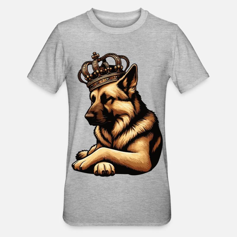Deutscher Schäferhund Schäferhunde Schäferhunde - Unisex Polycotton T-Shirt - Grau meliert