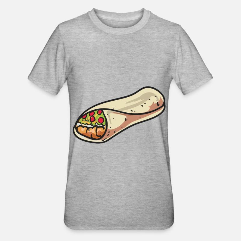 burrito - Unisex Polycotton T-Shirt - heather grey