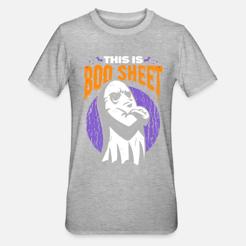 C’est Boo Sheet Ghost Halloween - T-shirt polycoton Unisexe - gris chiné
