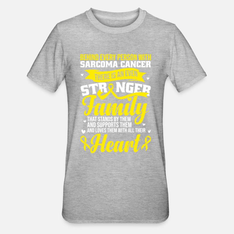 Sarcoma Cancer Support - Unisex Polycotton T-Shirt - heather grey