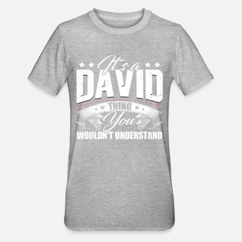 Es ist eine David-Sache - Unisex Polycotton T-Shirt - Grau meliert