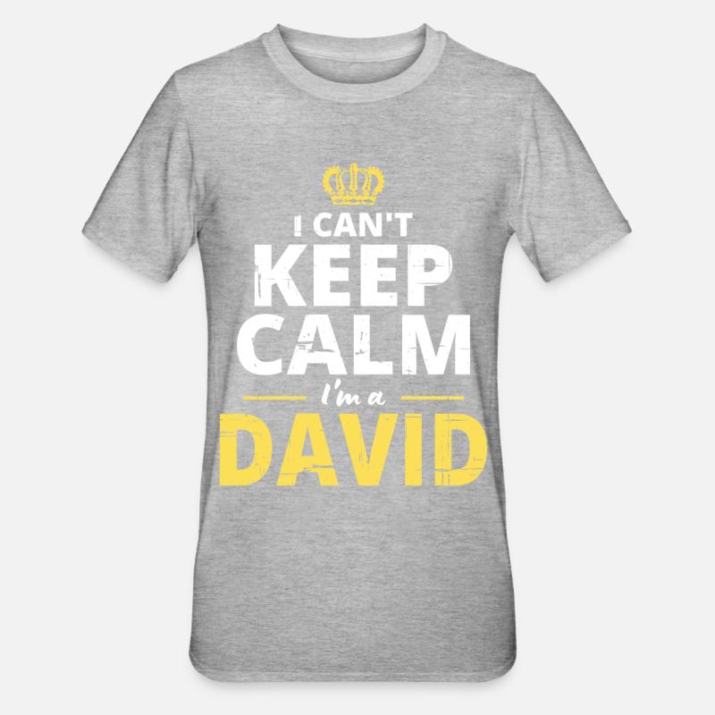 Ich bin ein David - Unisex Polycotton T-Shirt - Grau meliert