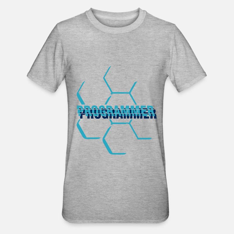 Computer programmer - Programmierer - Unisex Polycotton T-Shirt - Grau meliert