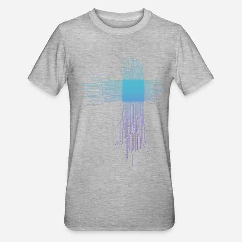 Elektroniker Informatiker Geschenk - Unisex Polycotton T-Shirt - Grau meliert