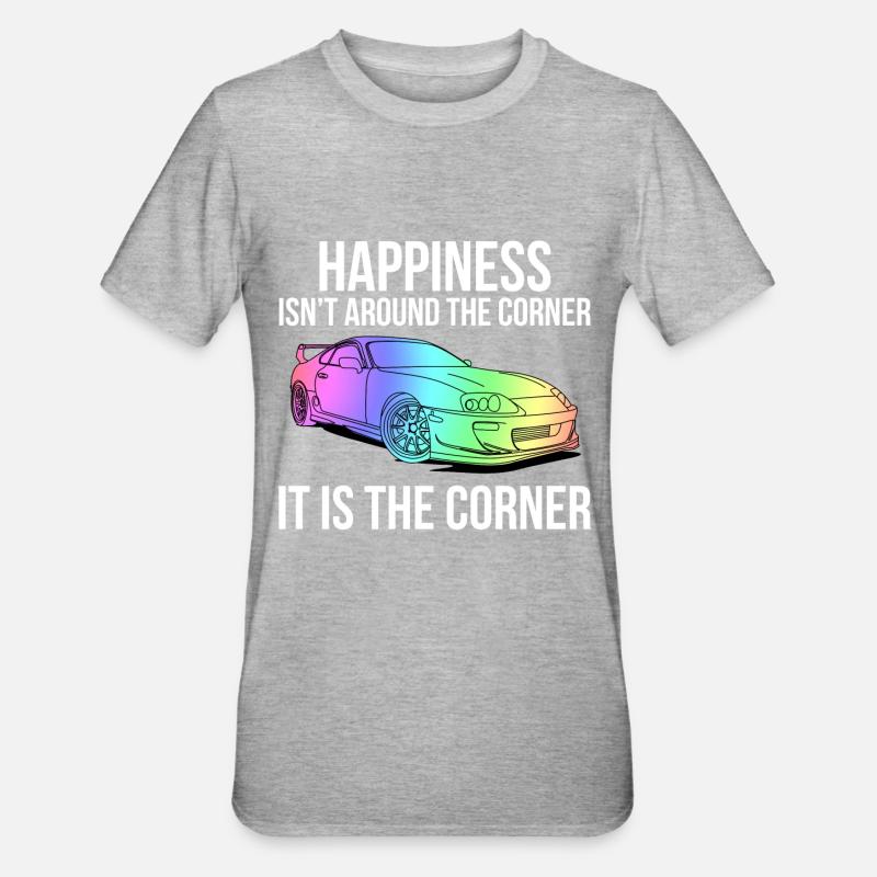 Happiness is the corner - T-shirt polycoton Unisexe - gris chiné