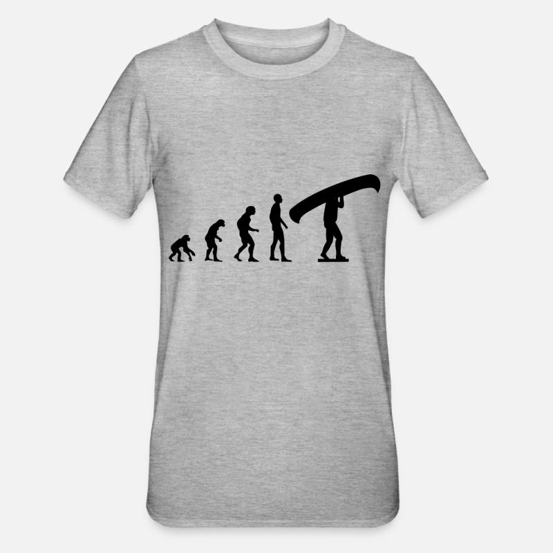 Canoë Evolution - T-shirt polycoton Unisexe - gris chiné