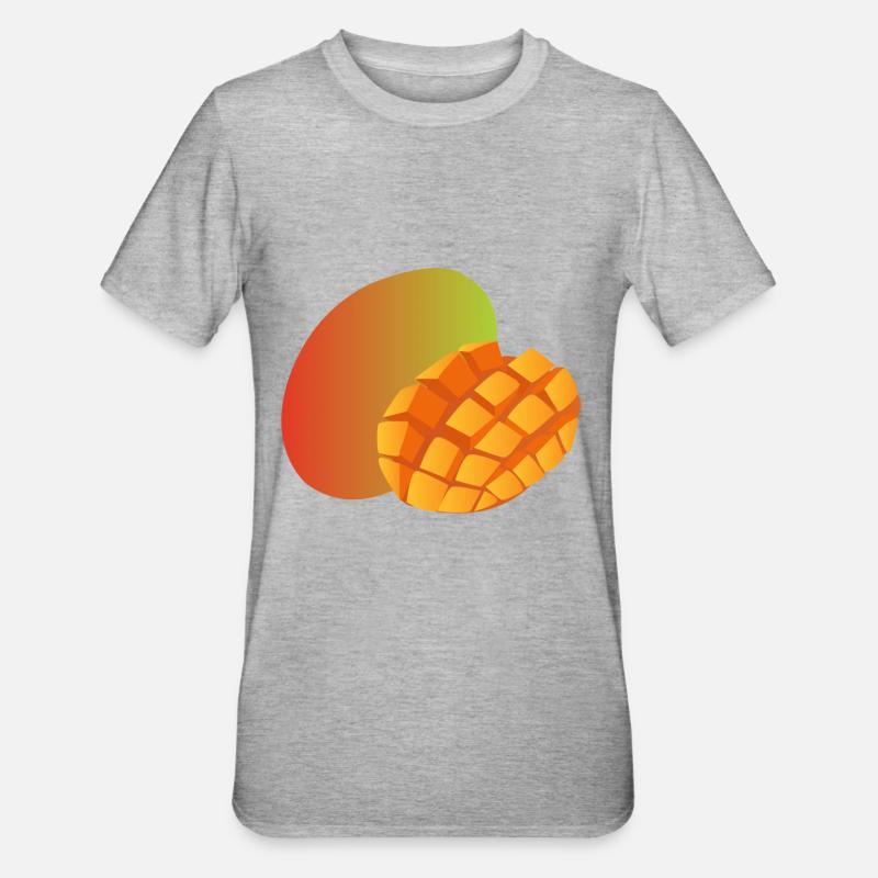 Mango Geschenkidee - Unisex Polycotton T-Shirt - Grau meliert