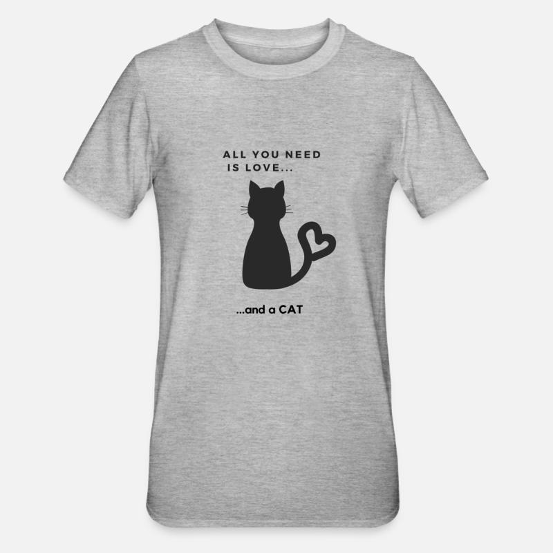 Design Chat doux - T-shirt polycoton Unisexe - gris chiné