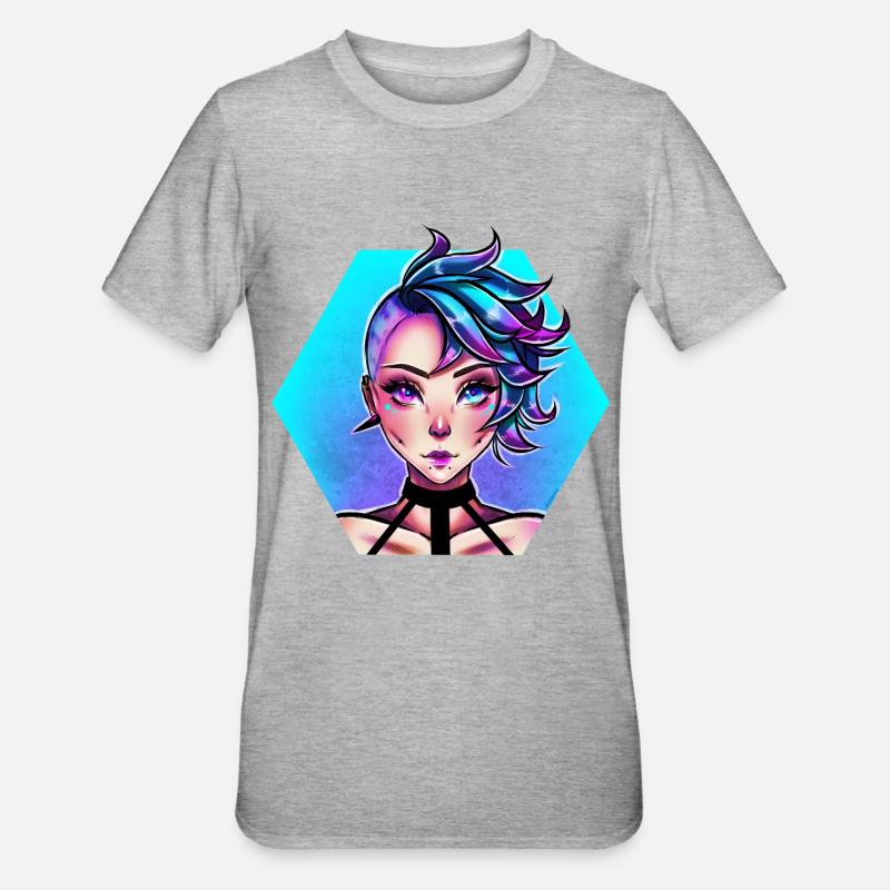 Blue Punk - T-shirt polycoton Unisexe - gris chiné