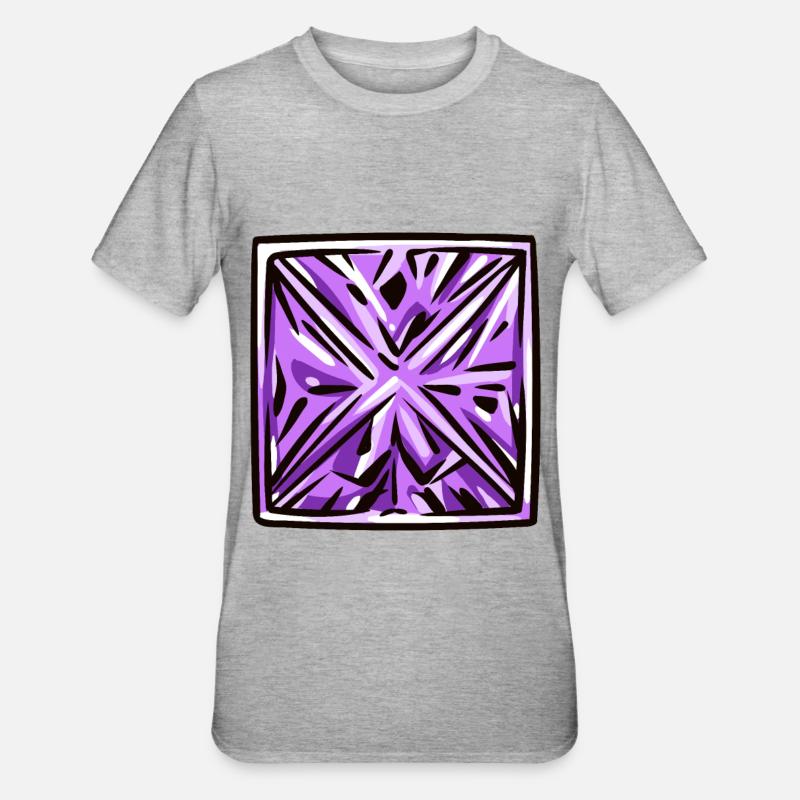 Pierre précieuse de diamant - T-shirt polycoton Unisexe - gris chiné