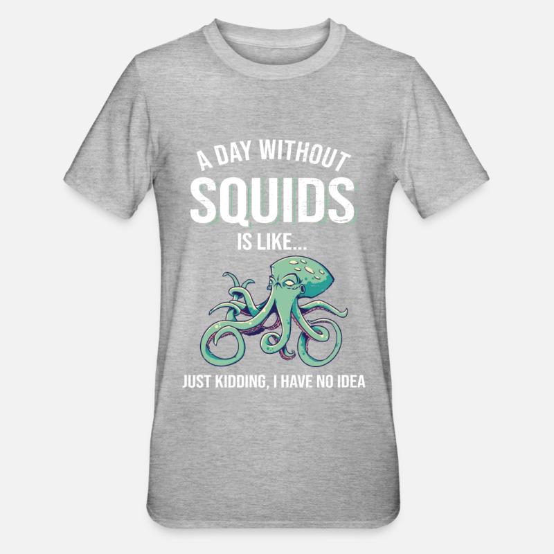 Octopus Octopus - T-shirt polycoton Unisexe - gris chiné