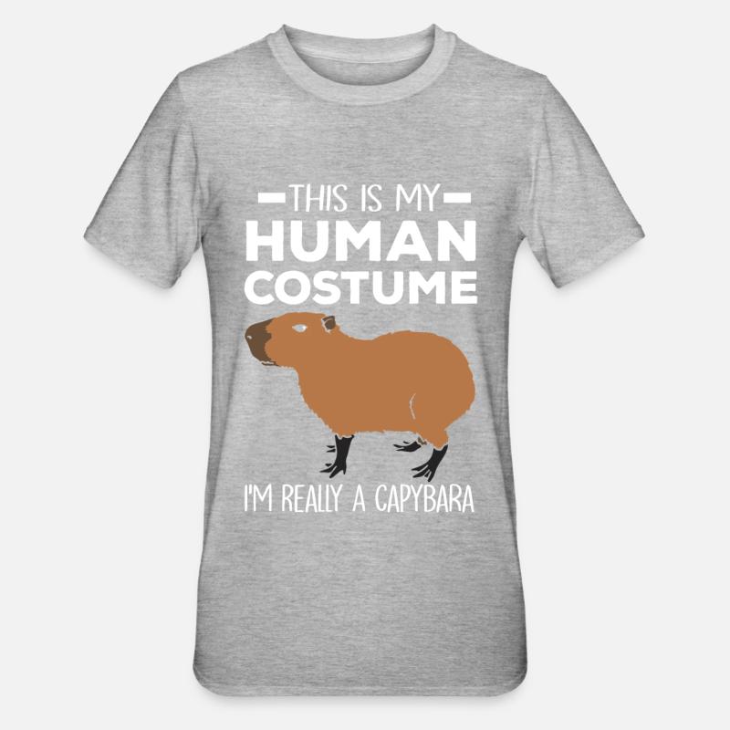 Capybara - T-shirt polycoton Unisexe - gris chiné