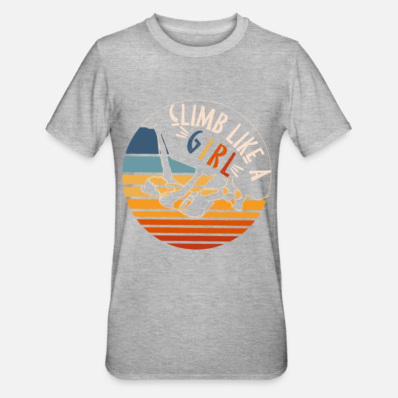 Grimpeuse Grimpeuse WoBouldering - T-shirt polycoton Unisexe - gris chiné