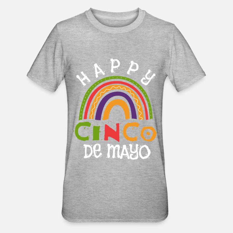 Fiesta Joyeux Cinco De Mayo - T-shirt polycoton Unisexe - gris chiné