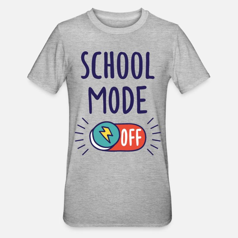 Schule Modus Aus - Unisex Polycotton T-Shirt - Grau meliert