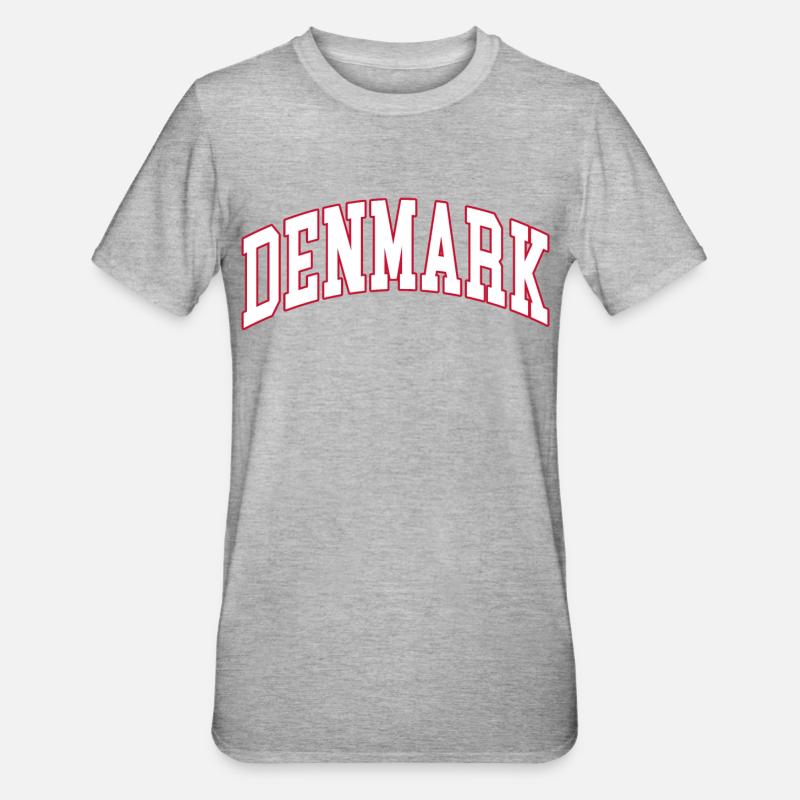 Dänemark denmark - Unisex Polycotton T-Shirt - Grau meliert
