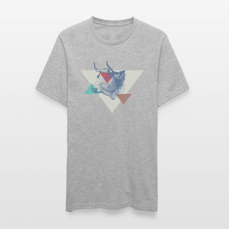 Conception de triangle de vache T-shirt polycoton Unisexe