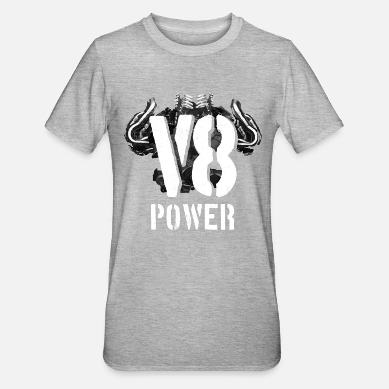 V8 engine engine power - Unisex Polycotton T-Shirt - heather grey