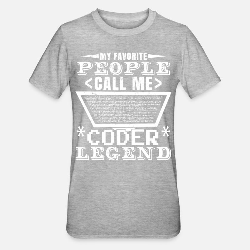 Légende du codeur - T-shirt polycoton Unisexe - gris chiné