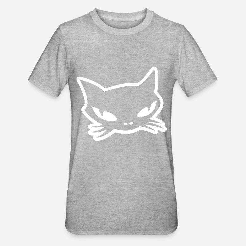 CAT KAT - Unisex Polycotton T-Shirt - Grau meliert