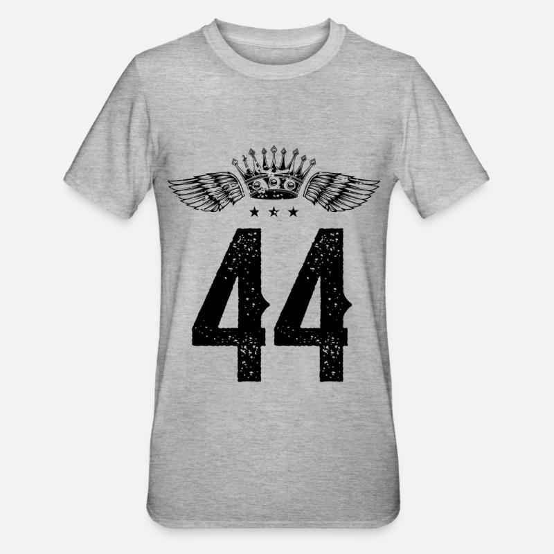44 Couronne numérique - T-shirt polycoton Unisexe - gris chiné
