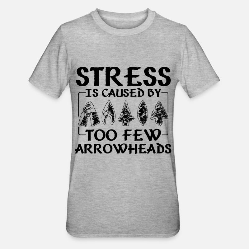 Pfeilspitzen sammeln - Unisex Polycotton T-Shirt - Grau meliert