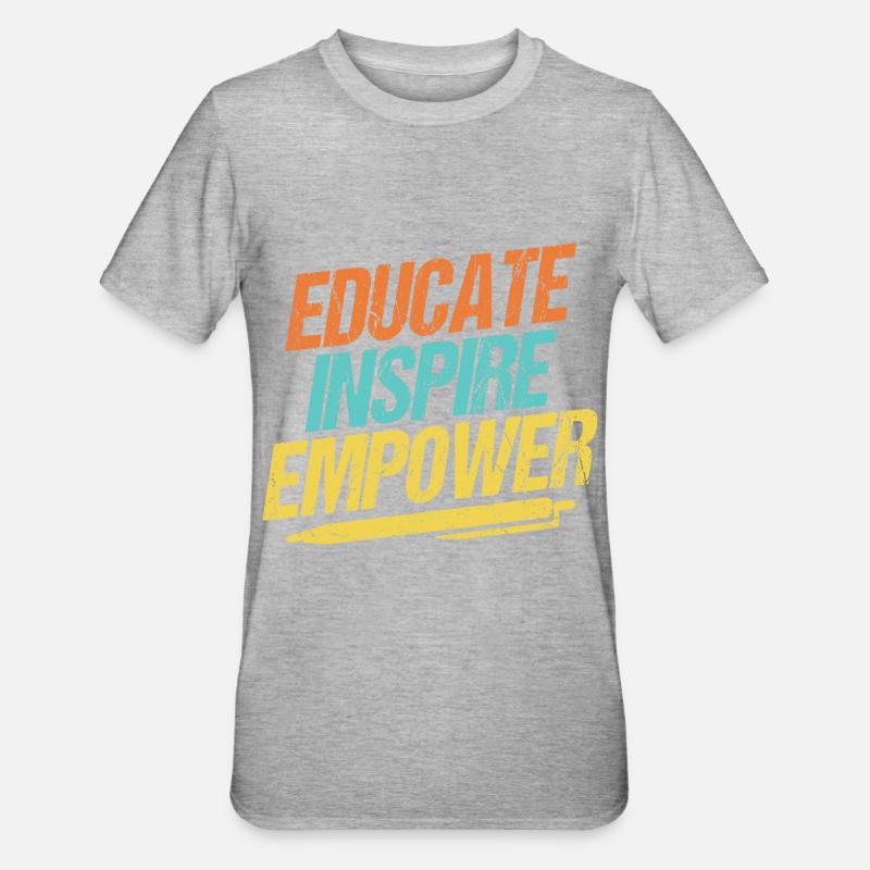 Éduquer Inspirer Responsabiliser - T-shirt polycoton Unisexe - gris chiné