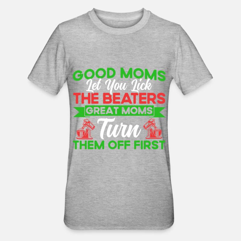 Plätzchen backen Plätzchenbacken Crew Weihnachtsbä - Unisex Polycotton T-Shirt - Grau meliert