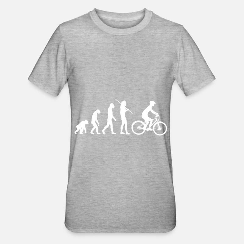 Evolution - vélo - T-shirt polycoton Unisexe - gris chiné