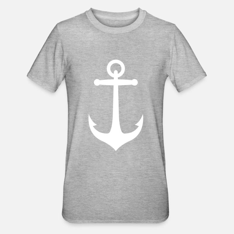 Anker - Unisex Polycotton T-Shirt - Grau meliert