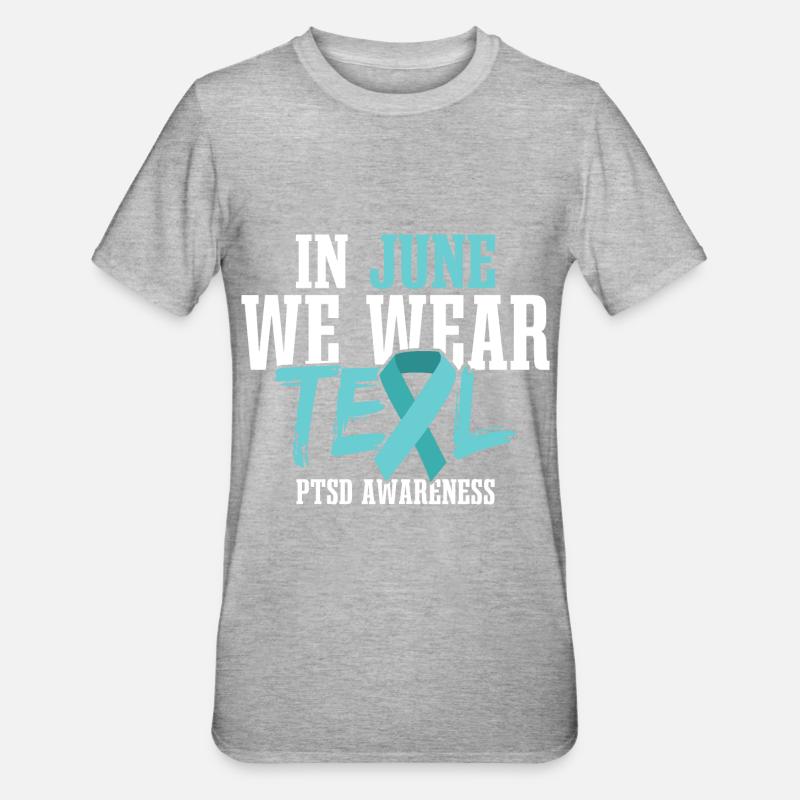 Sensibilisation au TSPT - T-shirt polycoton Unisexe - gris chiné