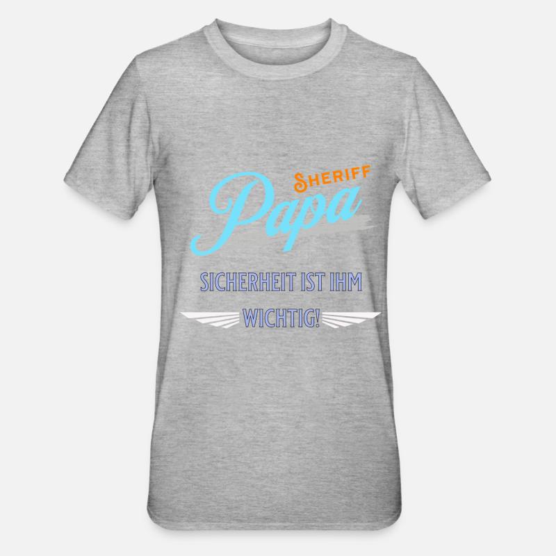 Papa Sheriff Vater Ehemann Papi - Unisex Polycotton T-Shirt - undefined