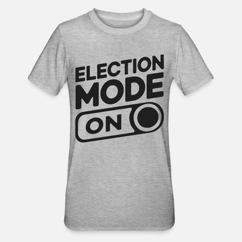 Mode électoral activé - T-shirt polycoton Unisexe - gris chiné