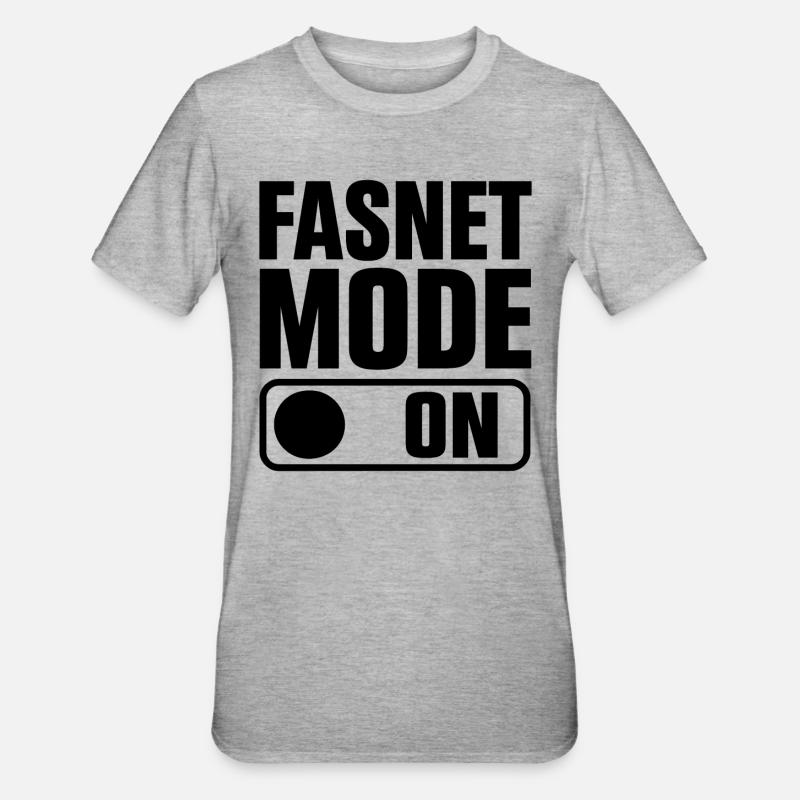 Fasnet Mode On - Unisex Polycotton T-Shirt - heather grey