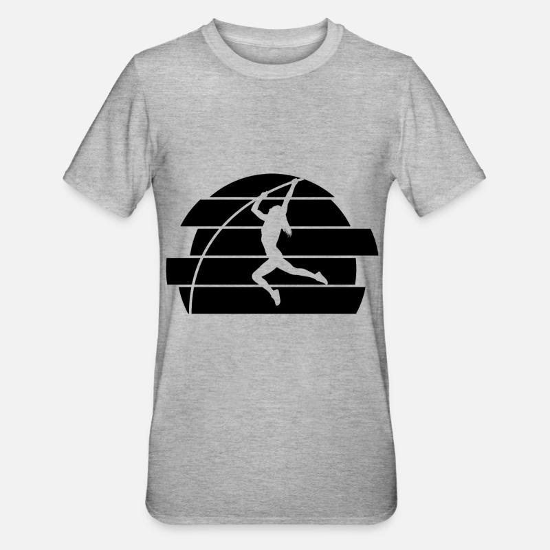 Saut à la perche - T-shirt polycoton Unisexe - gris chiné