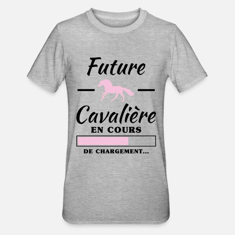 future cavalière - spécial maternité - T-shirt polycoton Unisexe - gris chiné