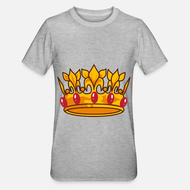 Krone - Unisex Polycotton T-Shirt - Grau meliert