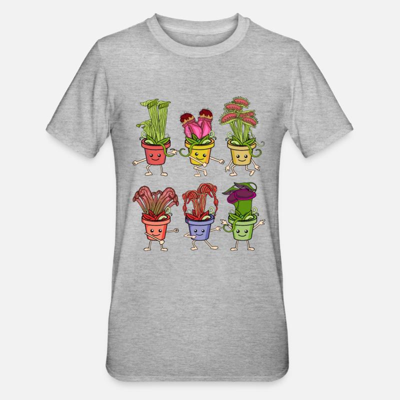Carnivorous plants Venus flytrap - Unisex Polycotton T-Shirt - heather grey