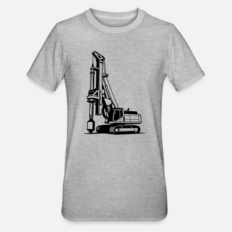 Enrouleur de pieux - T-shirt polycoton Unisexe - gris chiné